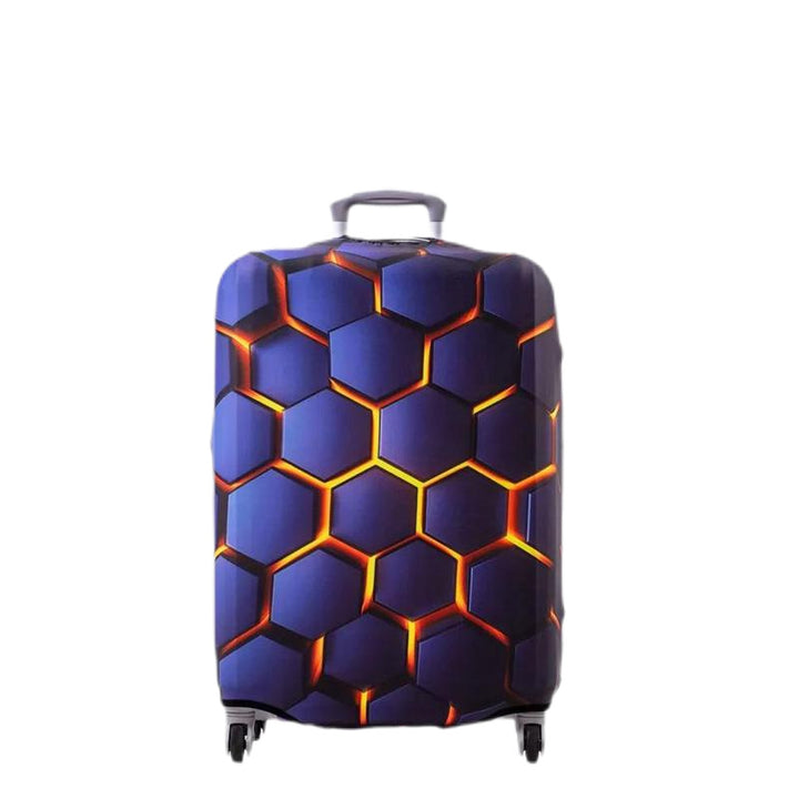 Unisex hard-shell cabin trolley with vintage travel illustration, 360° swivel wheels and telescopic handle Stornfield