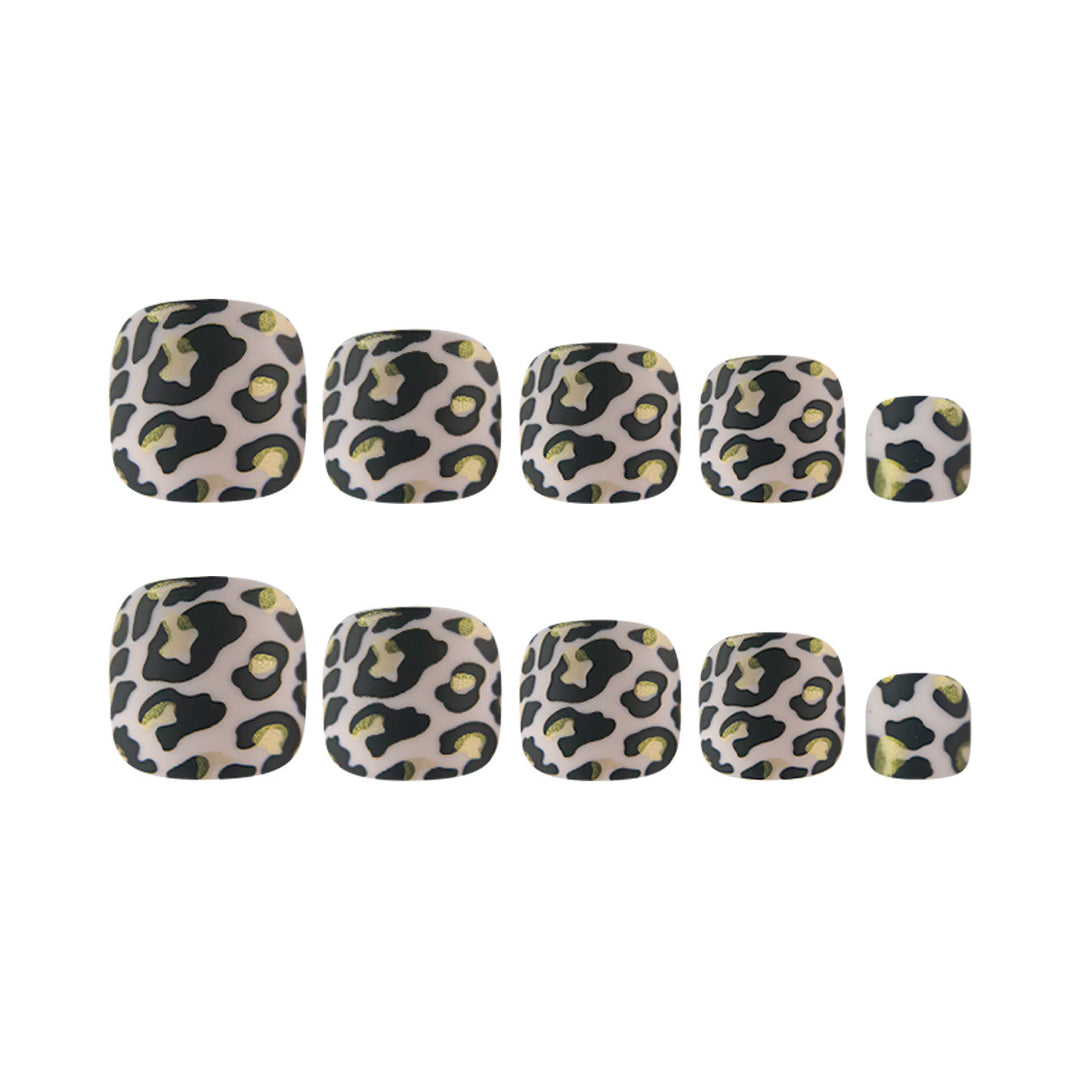 Artistic Leopard Print Toe Nail Art Stornfield