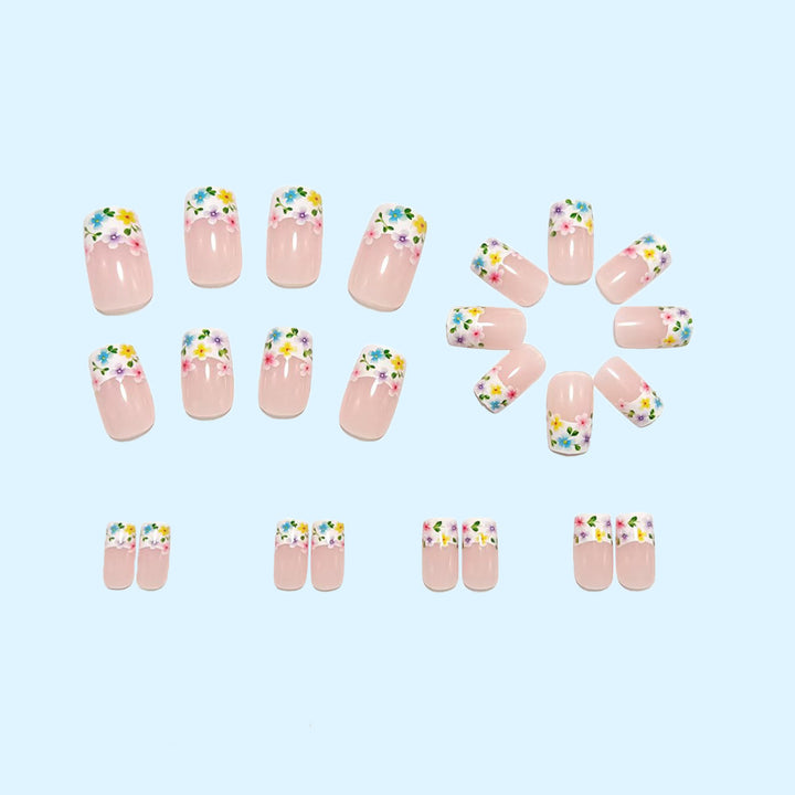 Artificial nails with floral designs and high-gloss finish Stornfield