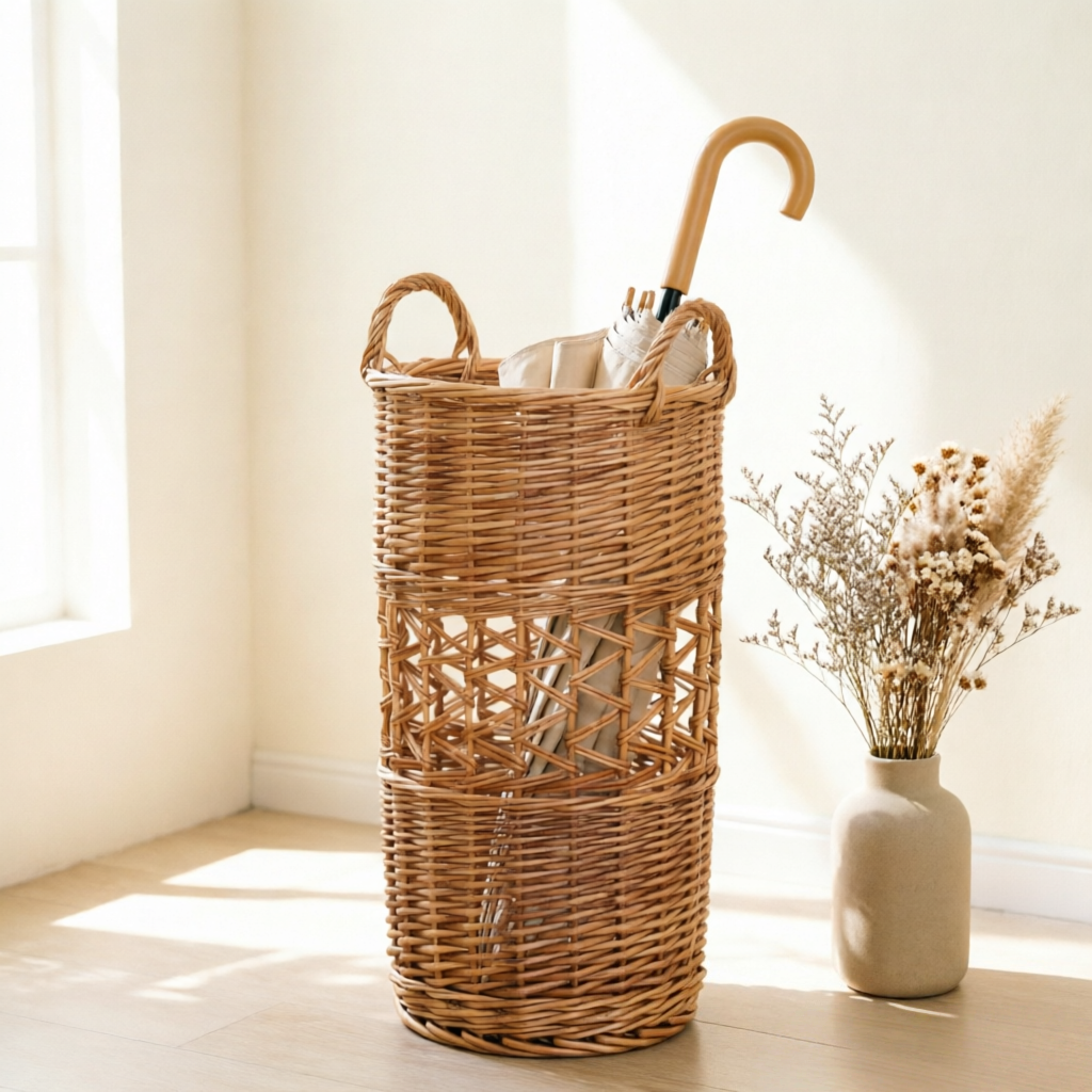 Handcrafted willow basket with cotton lining Stornfield