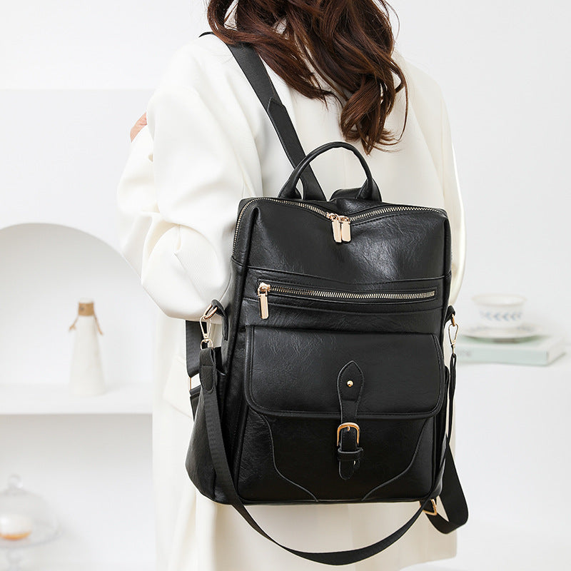 Versatile Leather Backpack Stornfield
