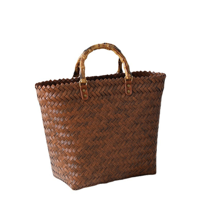 Handmade basket bag with stylish braiding pattern Stornfield