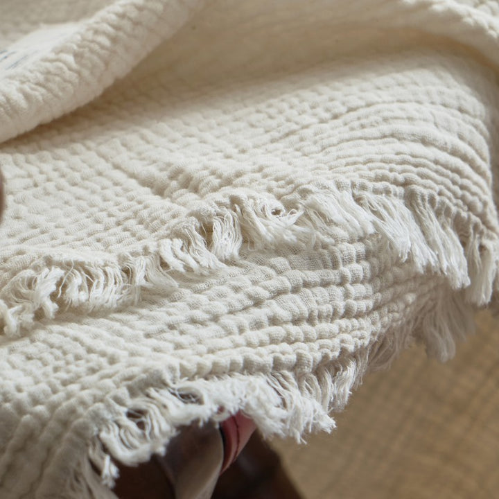 Women’s high-quality and luxurious waffle texture plaid blanket Stornfield