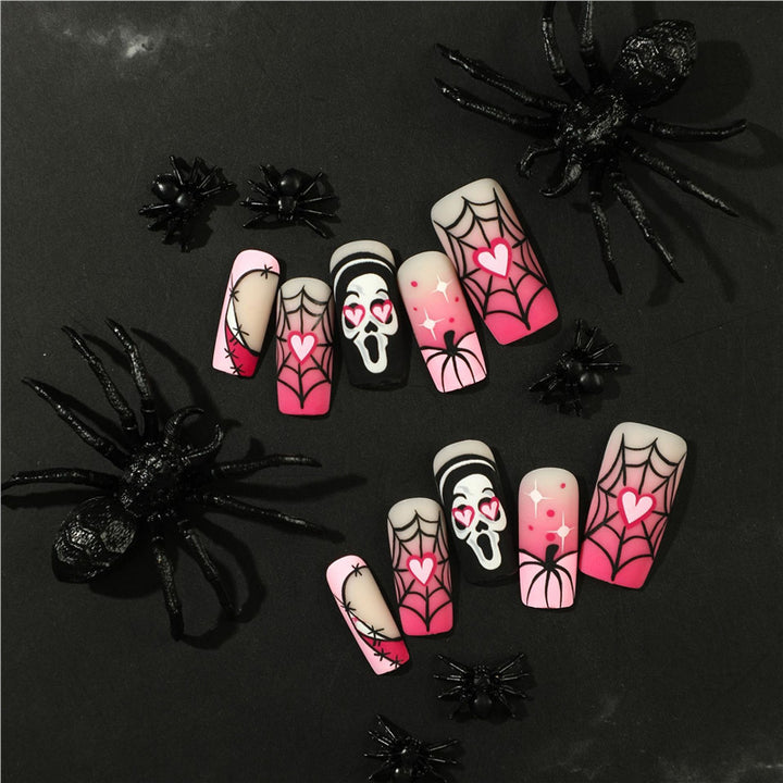 Artistic Halloween Themed Press-On Nail Extensions Stornfield