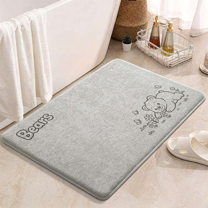 Cute Illustrated Bath Mat