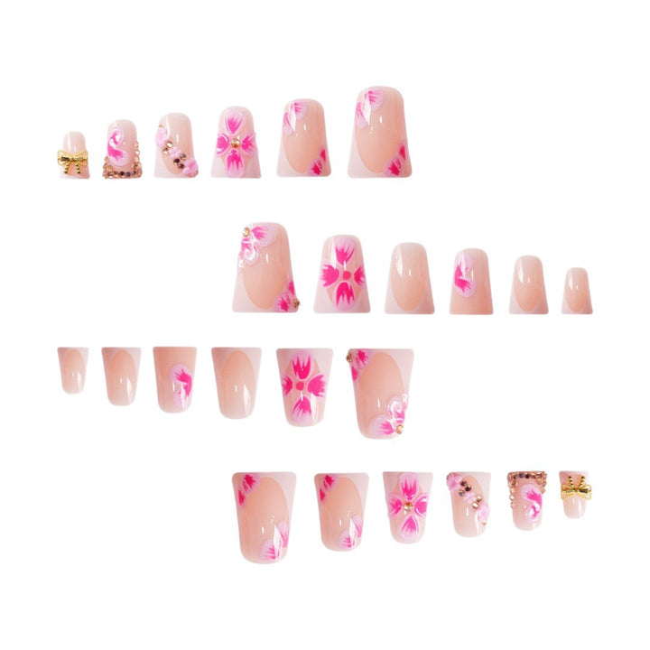 Decorative Floral Press-On Nail Art Enhancements Stornfield