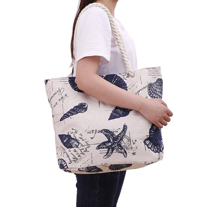 Beach bag with maritime shell motif Stornfield