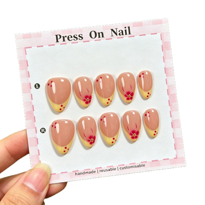 Artistic Floral Press-On Nails  1791773432