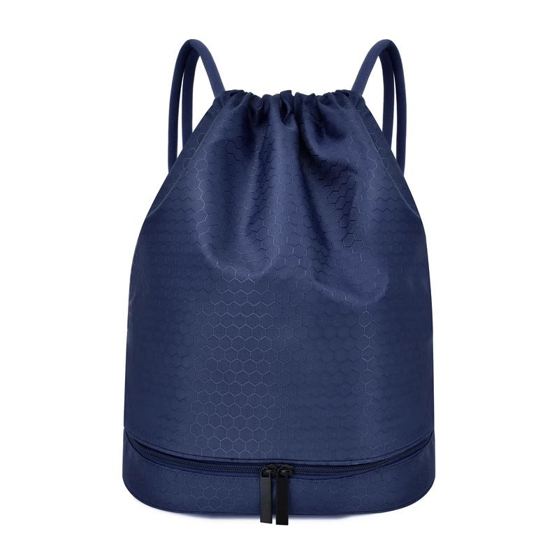 Lightweight Hexagonal Pattern Drawstring Backpack Stornfield