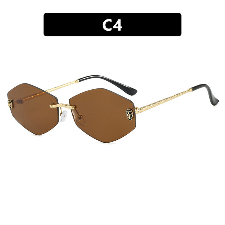 Women's geometric sunglasses in modern design with elegant metal frame Stornfield