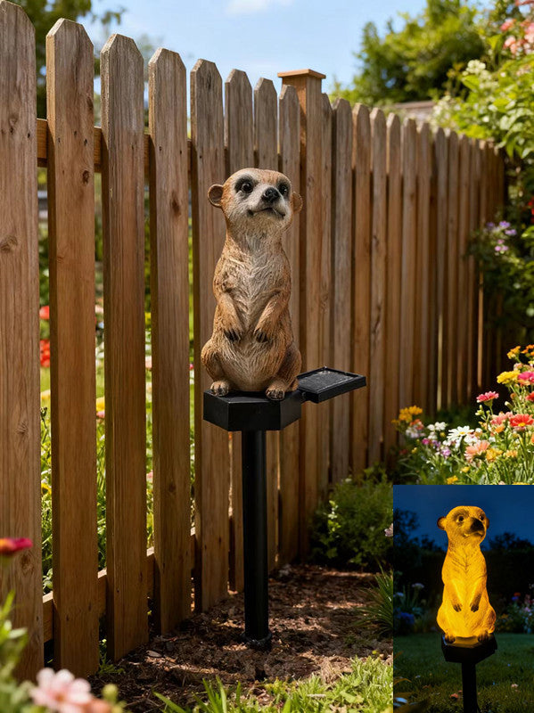 Whimsical Solar-Powered Squirrel Garden Stake Light With Integrated Solar Panel And Warm LED Glow Stornfield