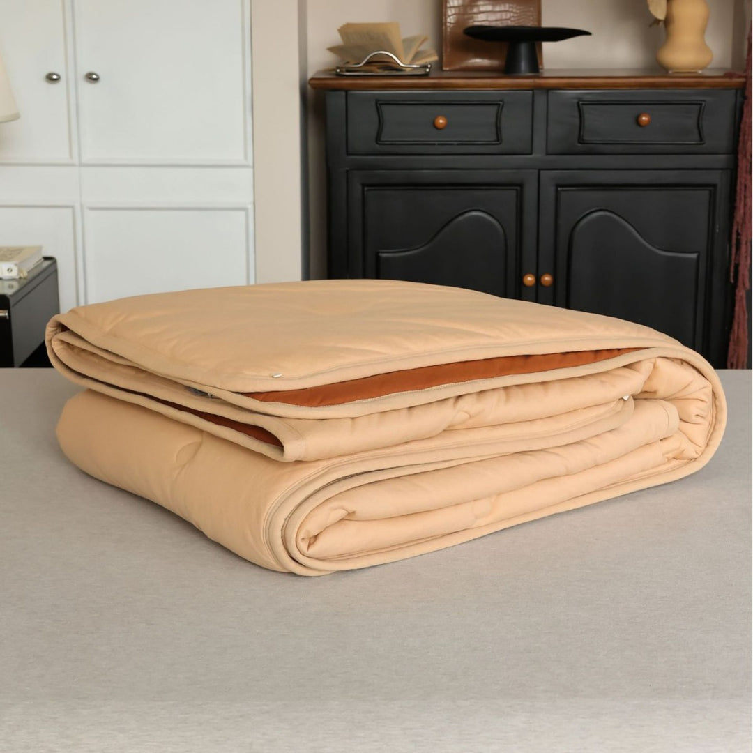Reversible Quilted Cotton Comforter Blanket