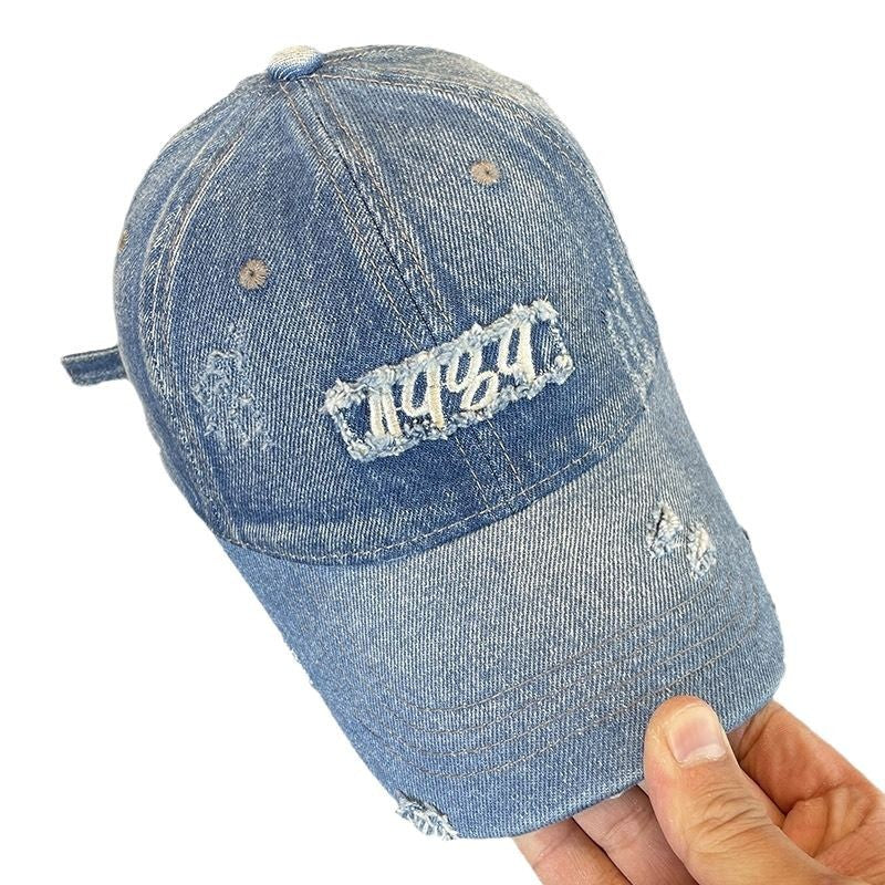 Women's Distressed Denim Baseball Cap Stornfield 1784188483