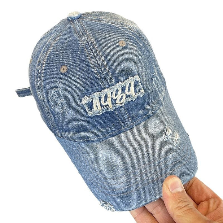 Women's Distressed Denim Baseball Cap Stornfield 1784188483