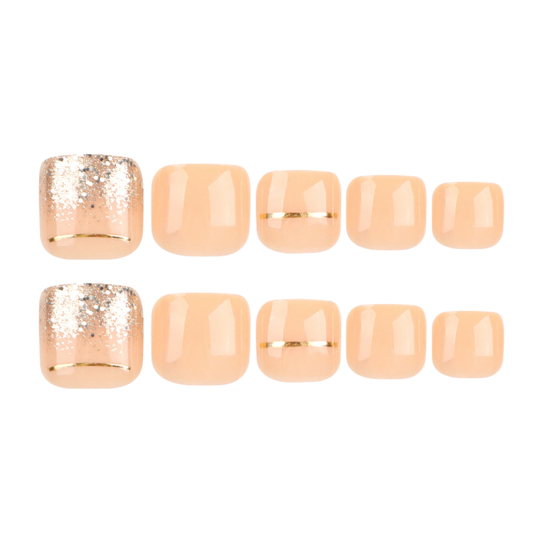Elegant Artistic Nail Art with Glitter and Gold Accents Stornfield