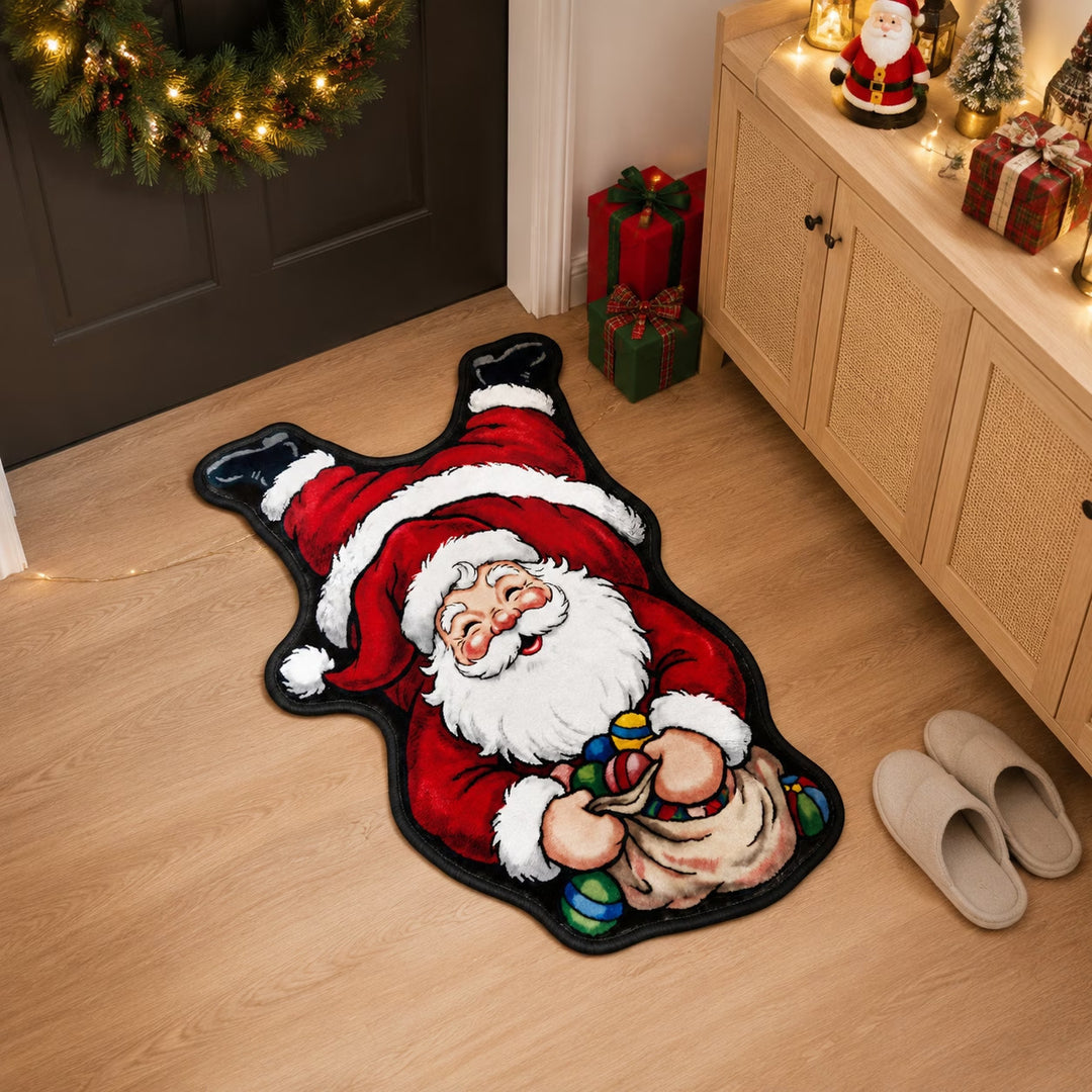 Christmas-Themed Plush Entrance Mat