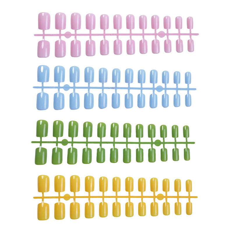 Glossy Press-On Nail Set with Creative Colorful Styles Stornfield