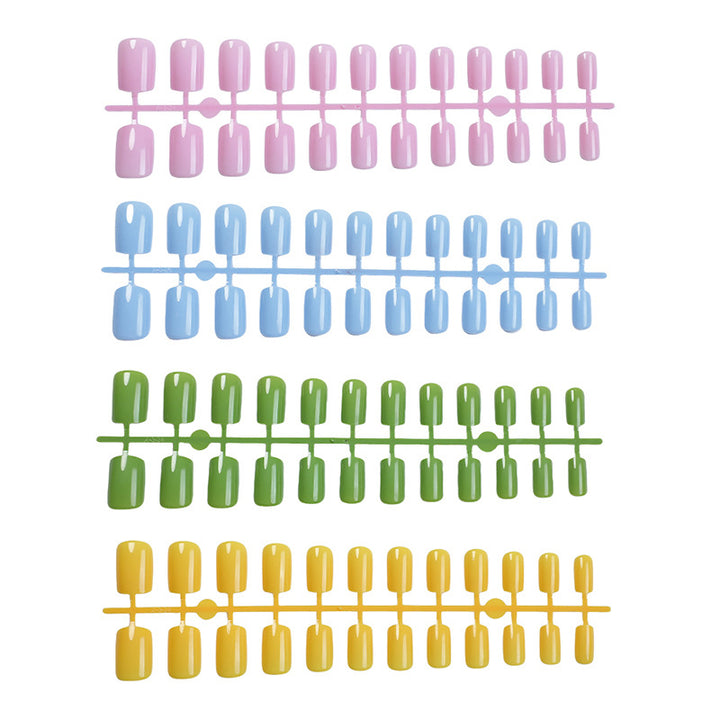 Glossy Press-On Nail Set with Creative Colorful Styles Stornfield