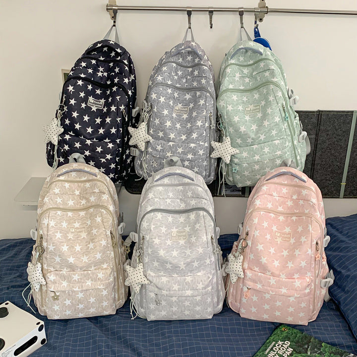 Trendy Star-Print School Backpack Stornfield