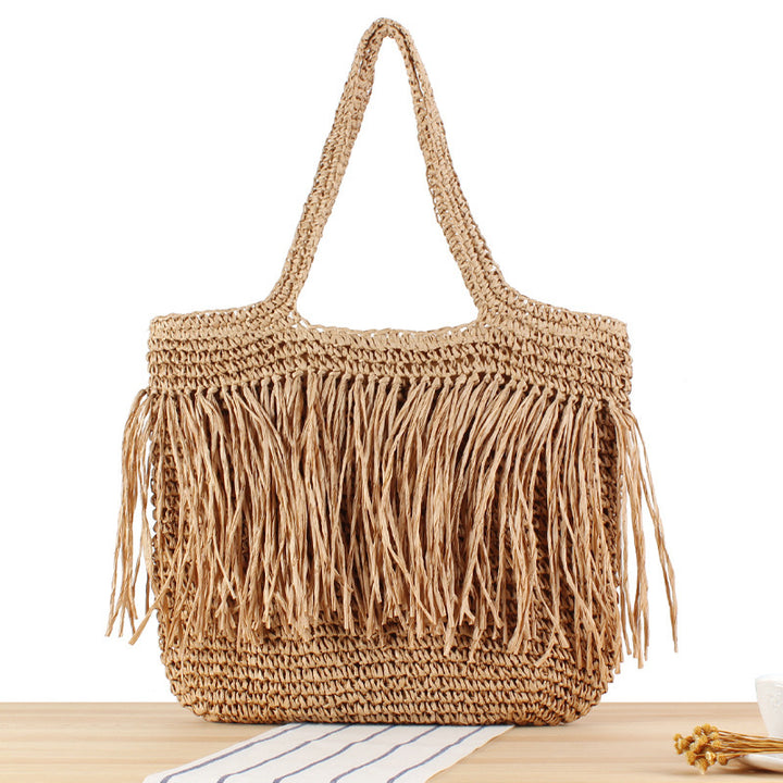 Fashionable macrame bag with fringes Stornfield
