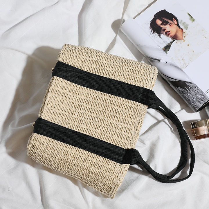 Durable basket bag with contrasting straps Stornfield