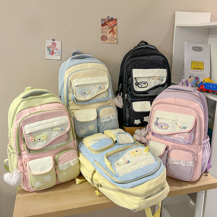 Multi-Pocket Casual Backpack with Transparent Window Stornfield