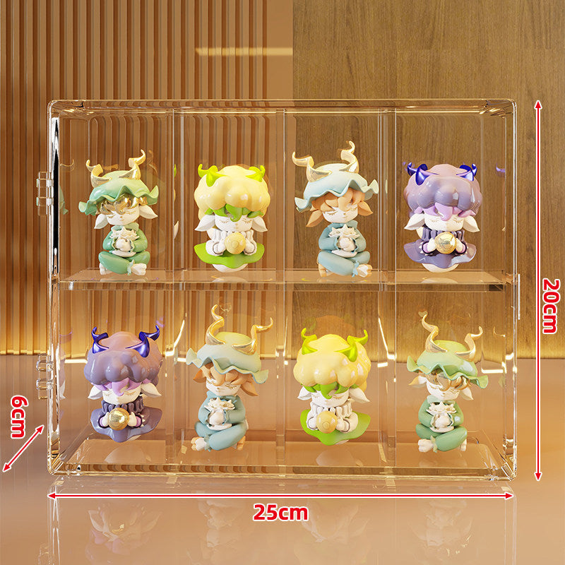 Clear Acrylic Multi-Compartment Miniature Figure Display Case
