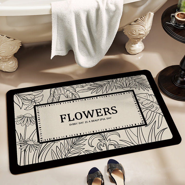Floral Inspirational Bath Mat