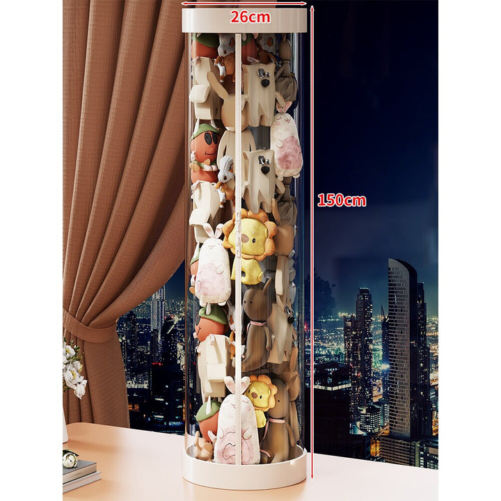 Tall Clear Acrylic Plush Toy Display Tower Organizer