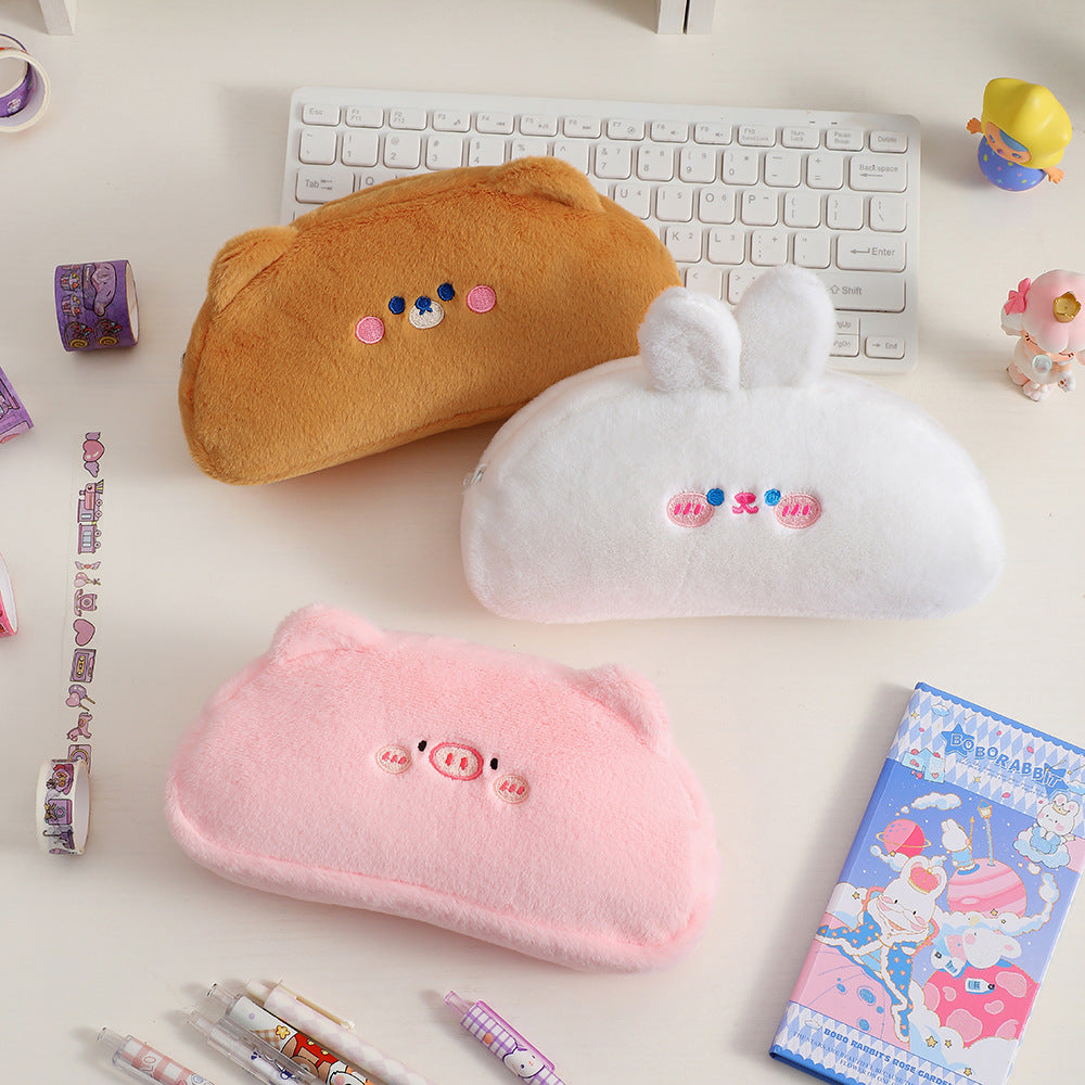 Cute Bear-Shaped Plush Pencil Case Stornfield