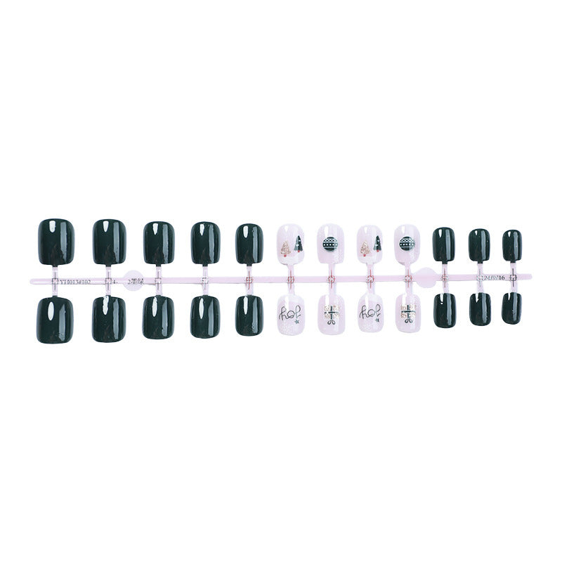Artificial nail set with winter decoration Stornfield
