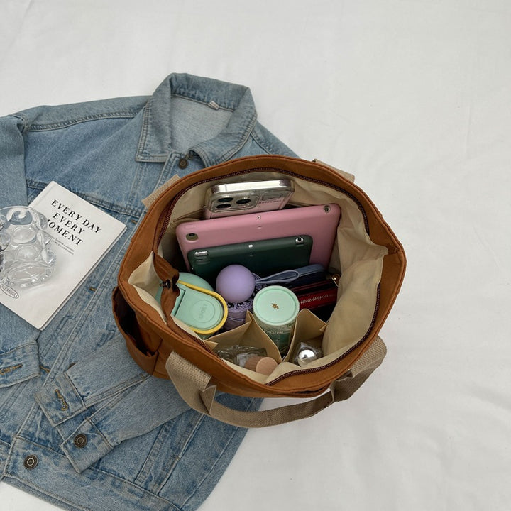 Stylish Multi-Pocket Casual Tote Bag