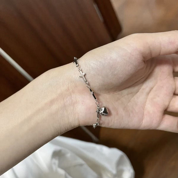 Cross and Heart Charm Bracelet Stornfield