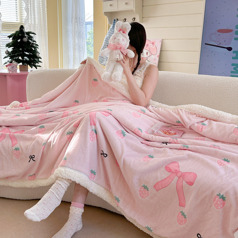 Cozy Cartoon-Themed Plush Blanket