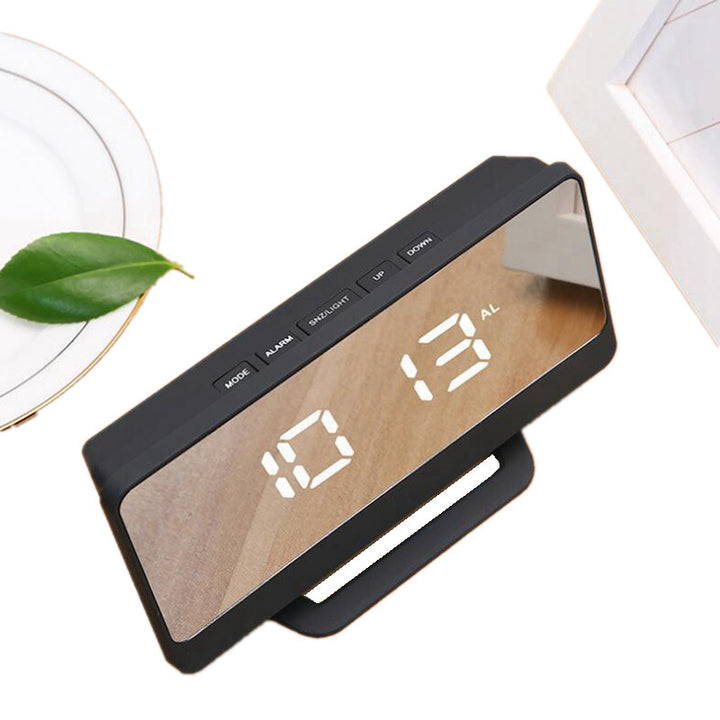 Digital alarm clock with mirror display and snooze function Stornfield