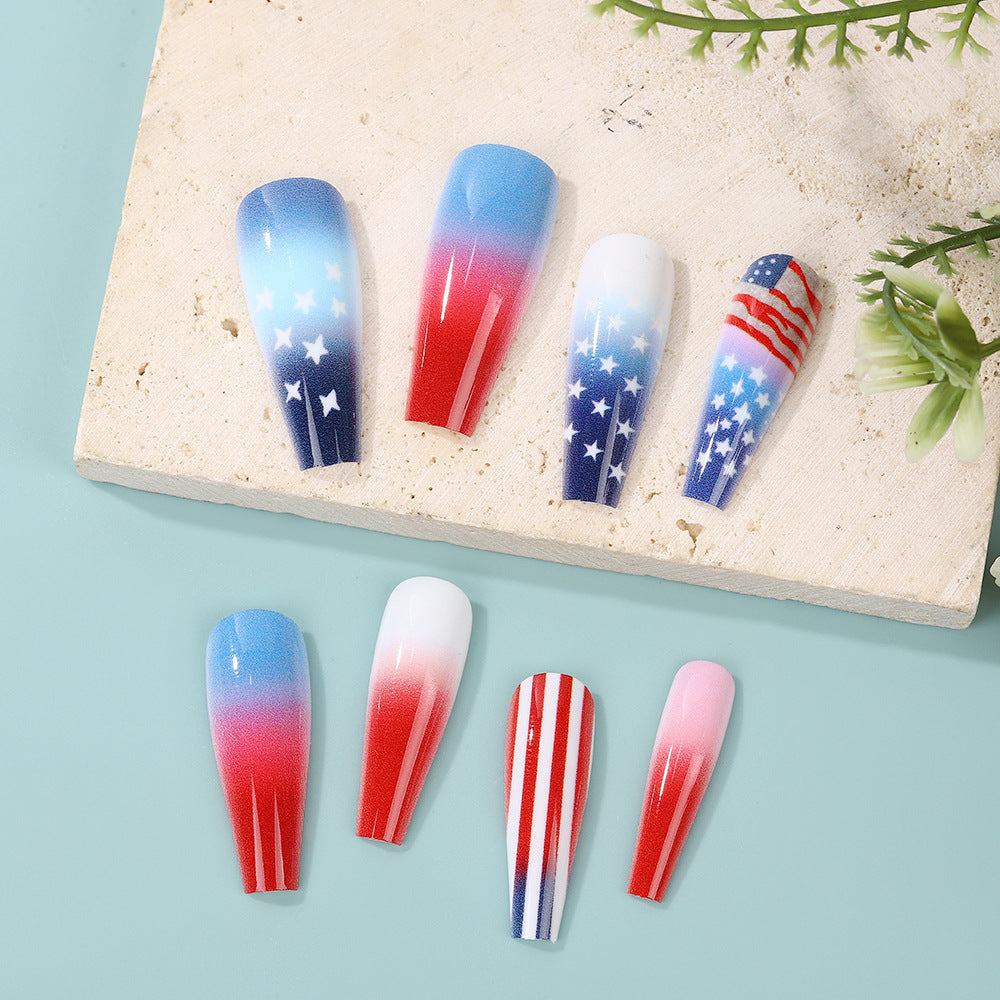 Artificial nail set with patriotic design Stornfield
