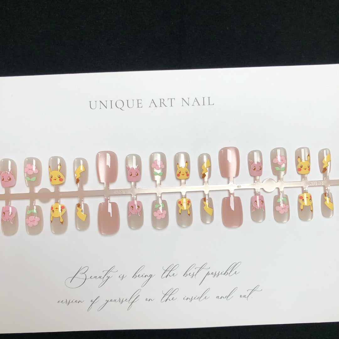 Themed Cartoon Character Press-On Nail Set