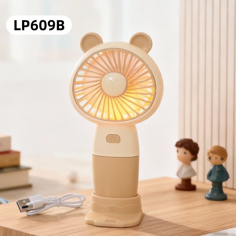 Women Portable Hand Fan in Cute Bear Design Stornfield