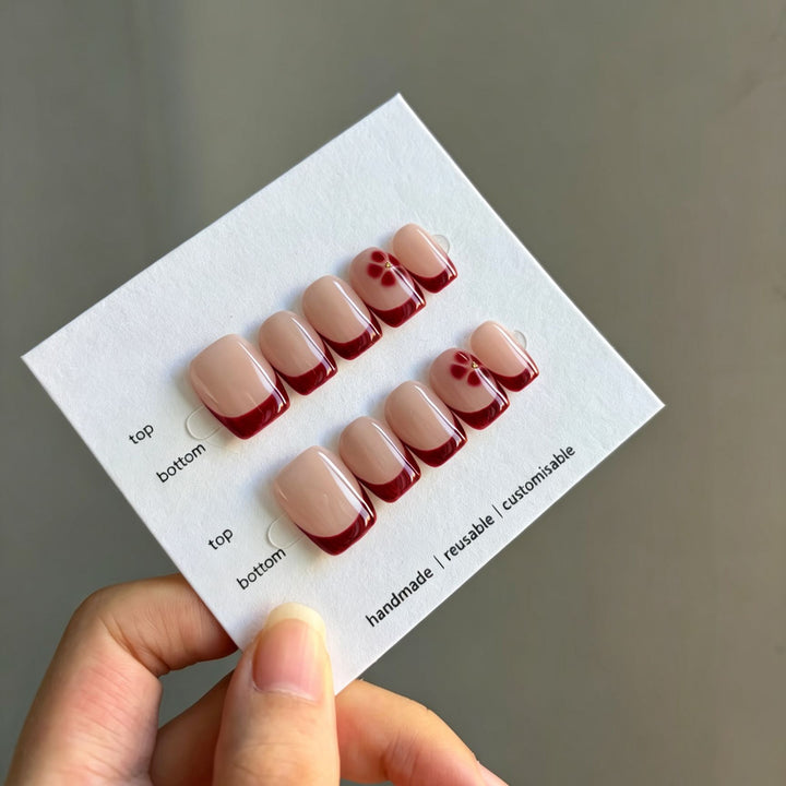 Customizable Handmade Press-On Nail Art Set