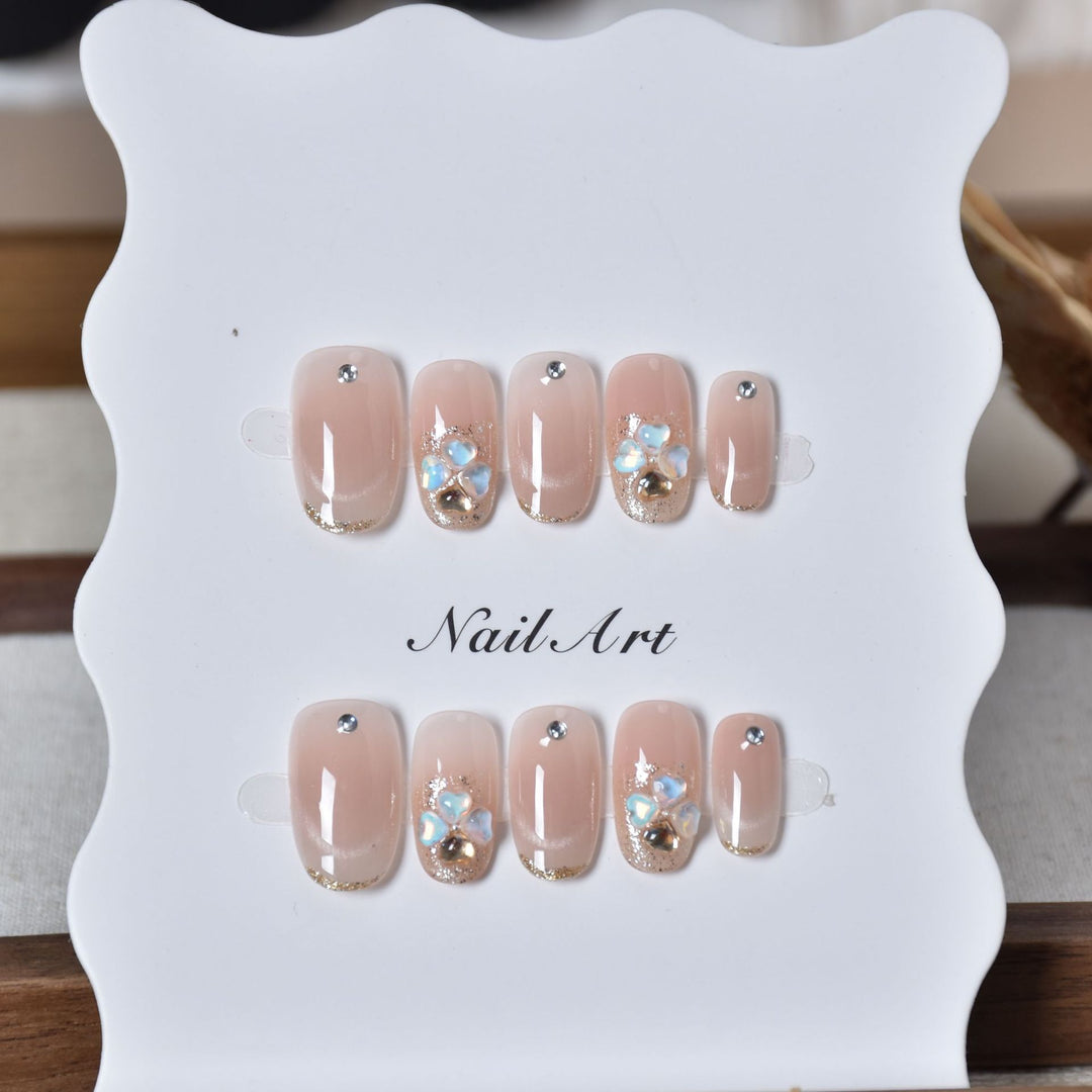 Decorative Floral Press-On Nail Art Stornfield