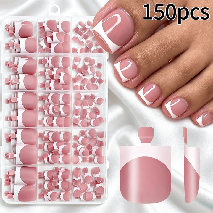 Premium French Tip False Nail Set Stornfield