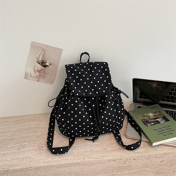 Casual Drawstring Polka Dot Backpack Stornfield