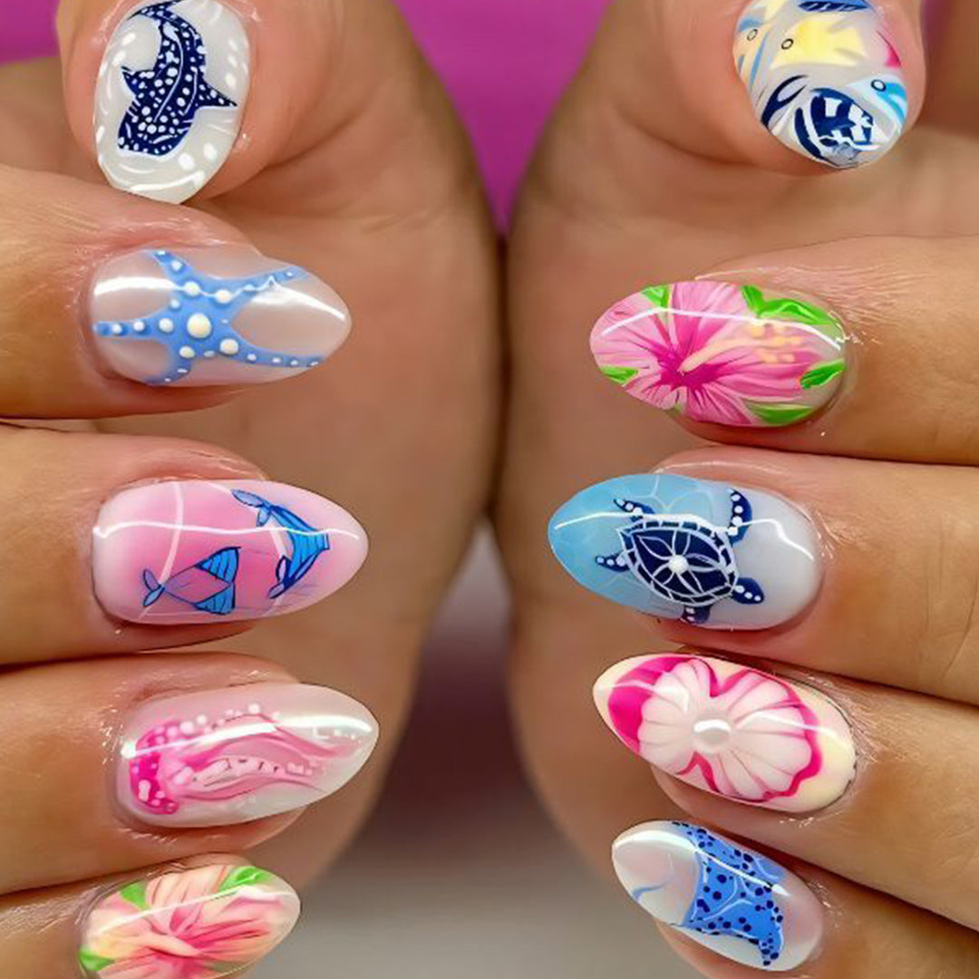 Tropical Ocean-Inspired Nail Art Set Stornfield