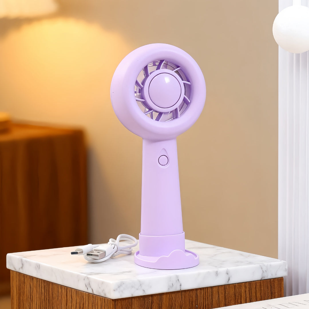 Ladies Portable Hand Fan with Ergonomic Design and USB Charging Function Stornfield