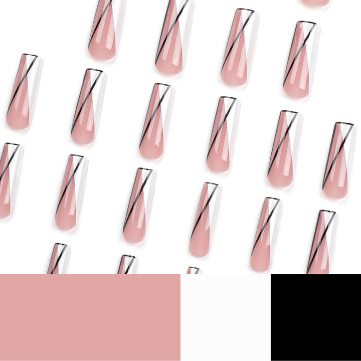 Artful Nail Extensions in Geometric Style Stornfield