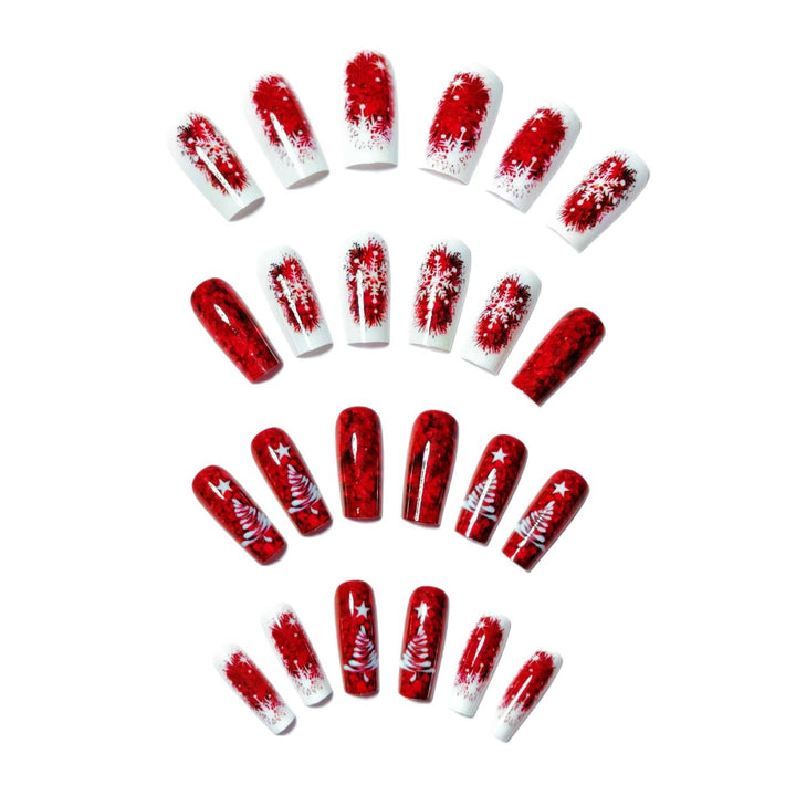 Artificial nails with festive Christmas design Stornfield