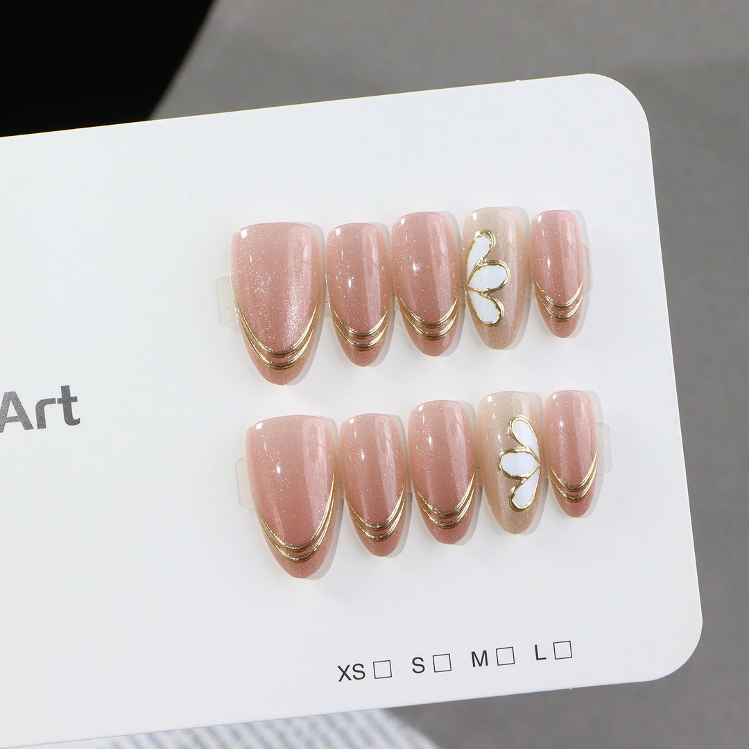 Luxurious Glamour Press-On Nail Set Stornfield