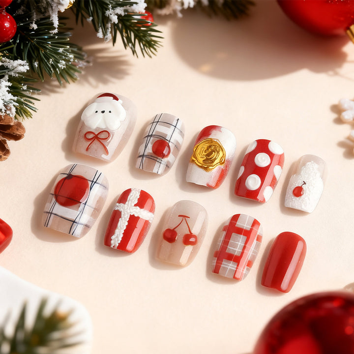 Seasonal Holiday-Themed Press-On Nail Set Stornfield