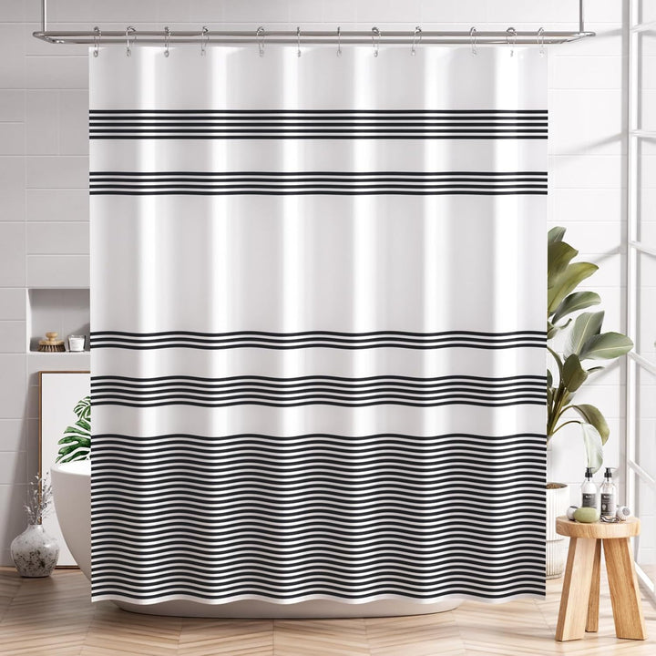 Modern Striped Shower Curtain Stornfield