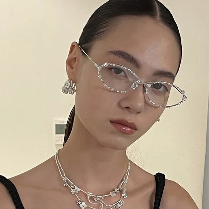Women's exclusive sunglasses with sparkling rhinestone embellishment and elegant metal frame Stornfield